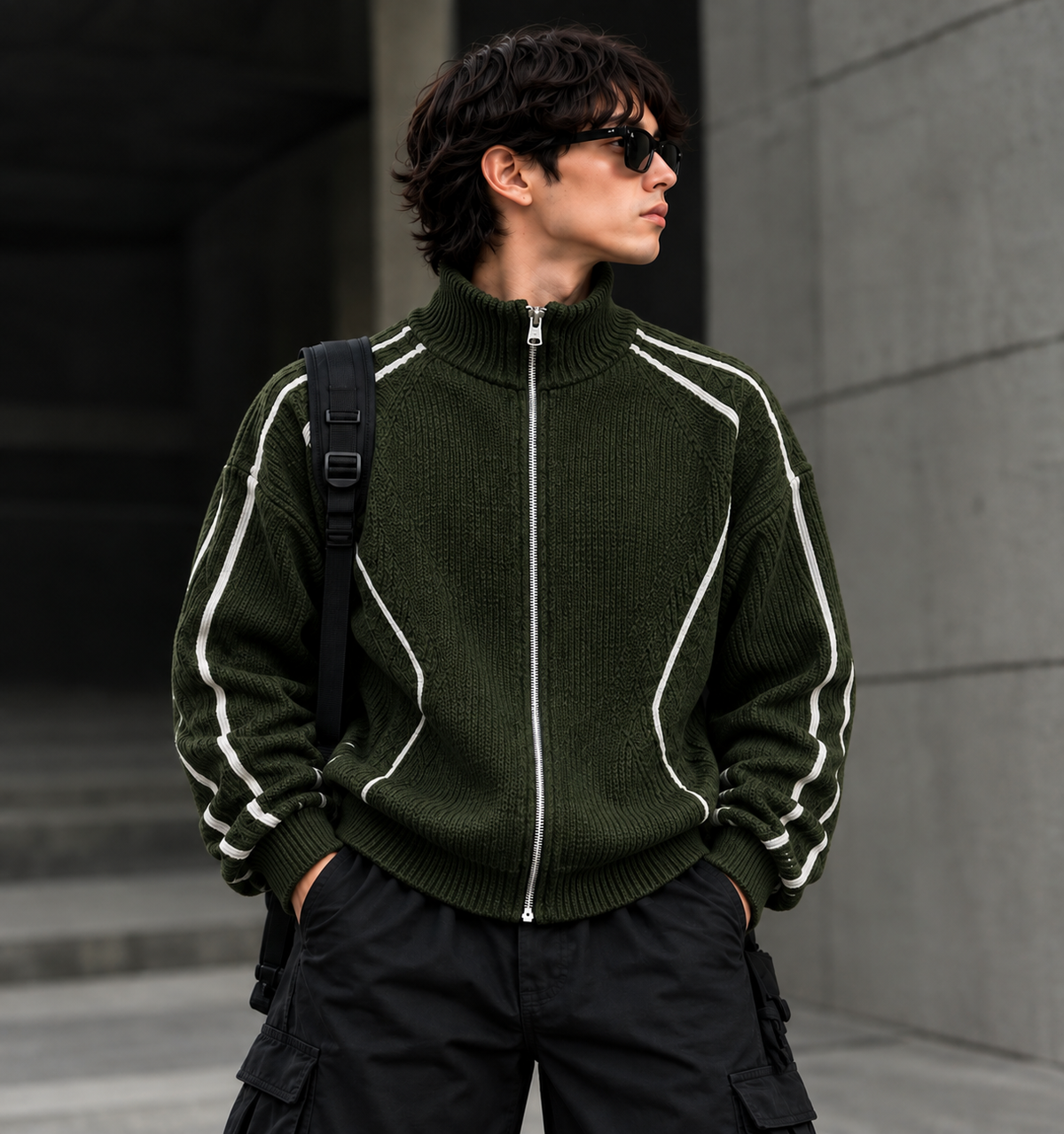 Urban Stripe Knit Jackets