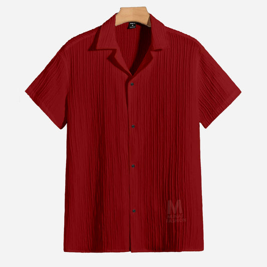 Red Cuban Viscose Shirt (CVS-12)