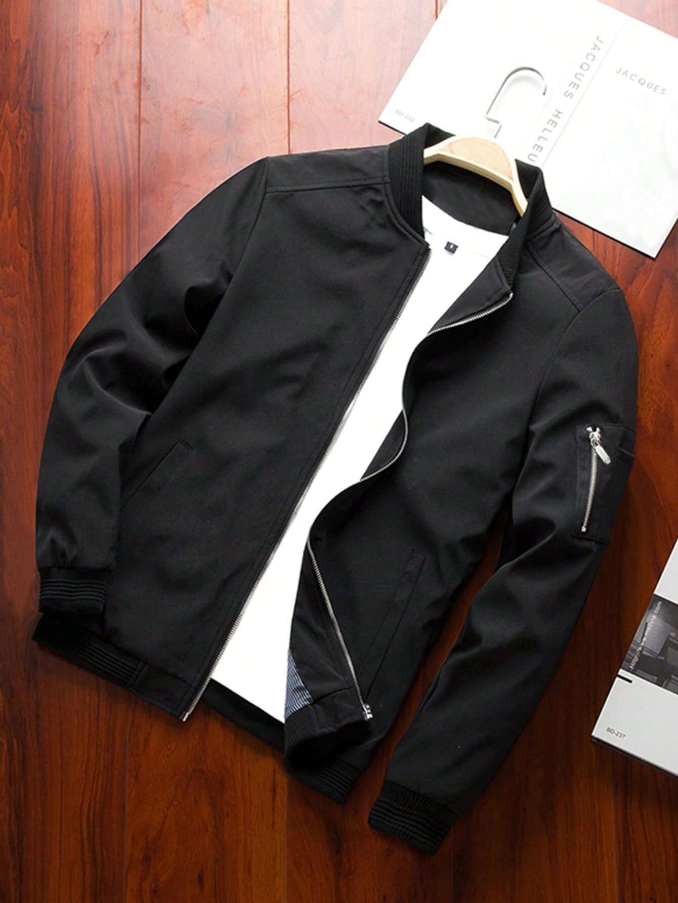 Black Bomber Jacket | V-2