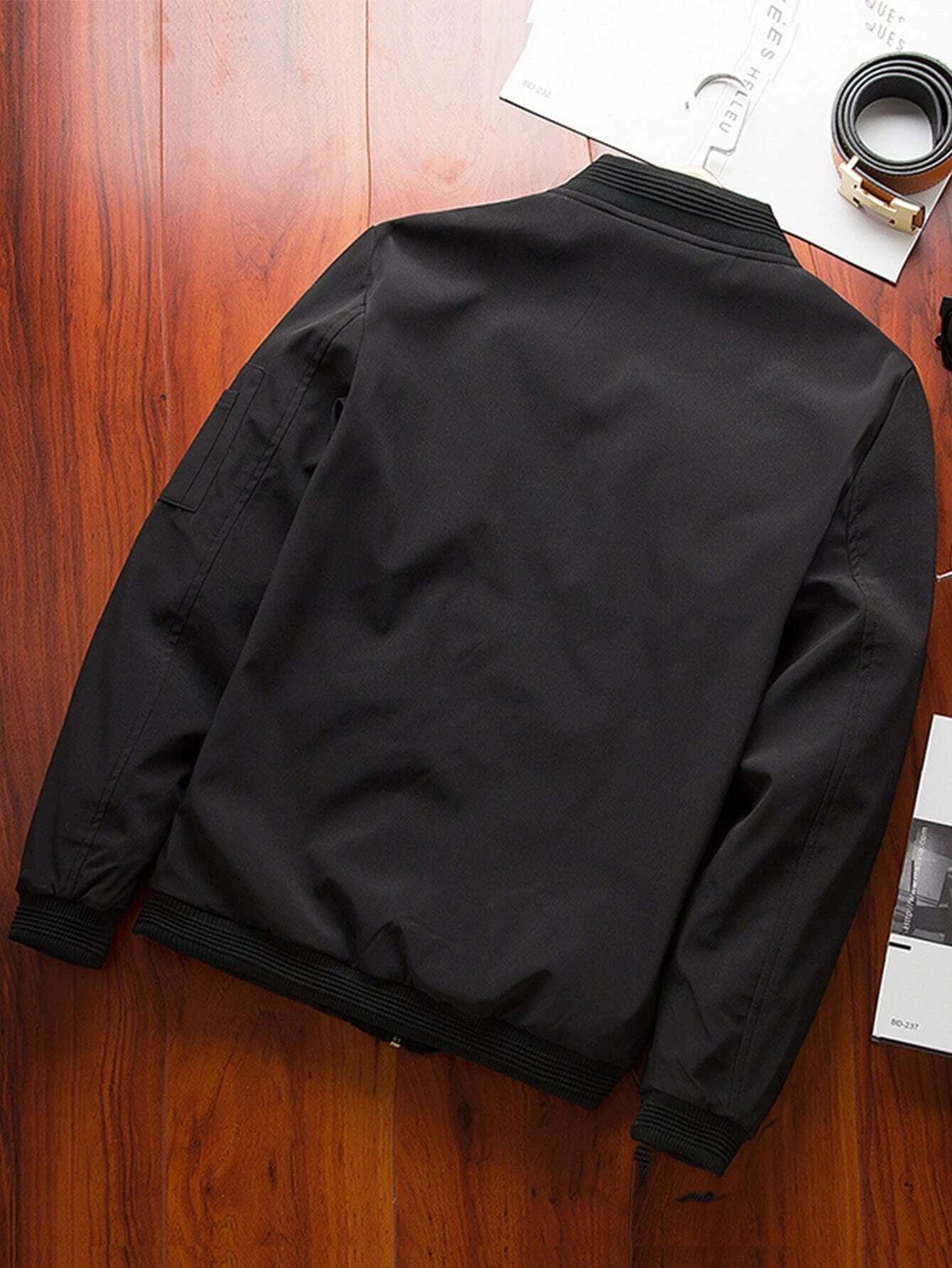 Black Bomber Jacket | V-2