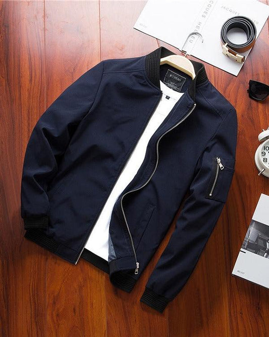 Navy-blue Bomber Jacket | V-3