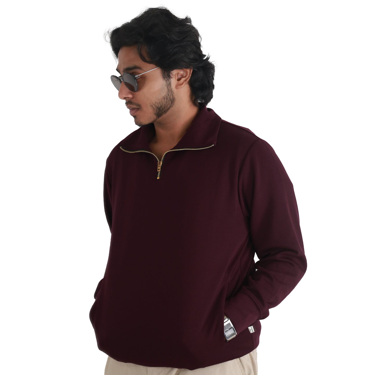 Wine Solid Sweatshirt