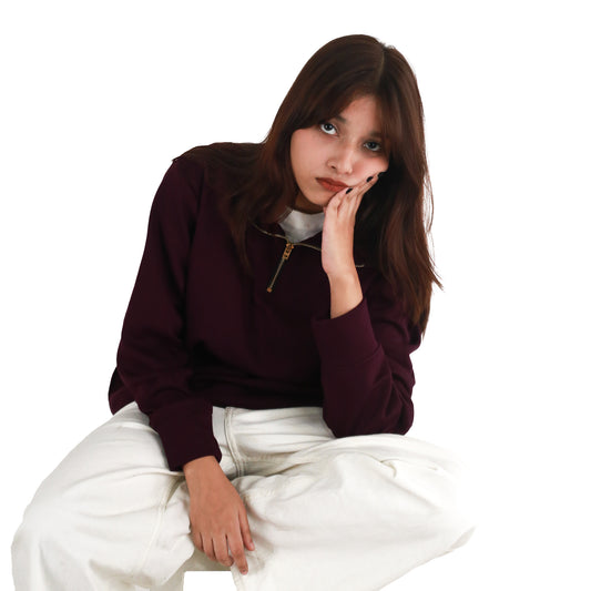 Wine Solid Sweatshirt